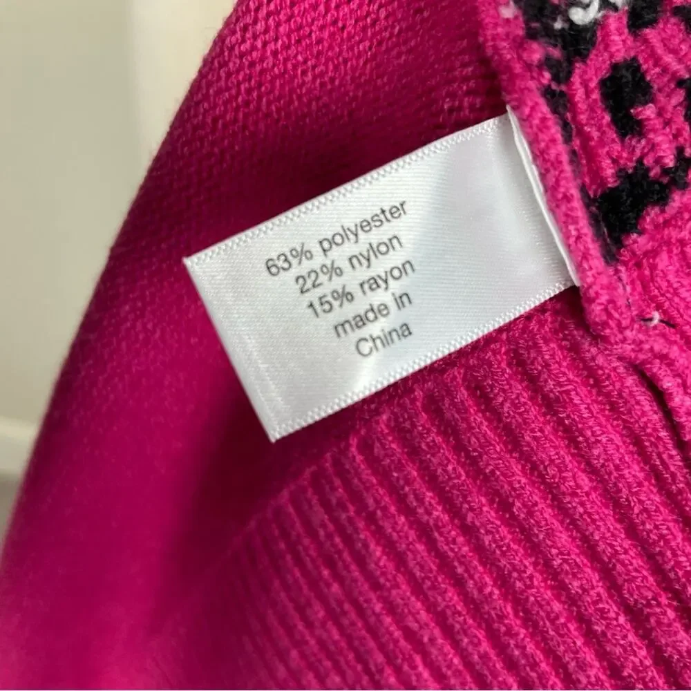 Lane Bryant Pink Black Color Block Cardigan Sweater NWT 14/16 - Picture 8 of 10